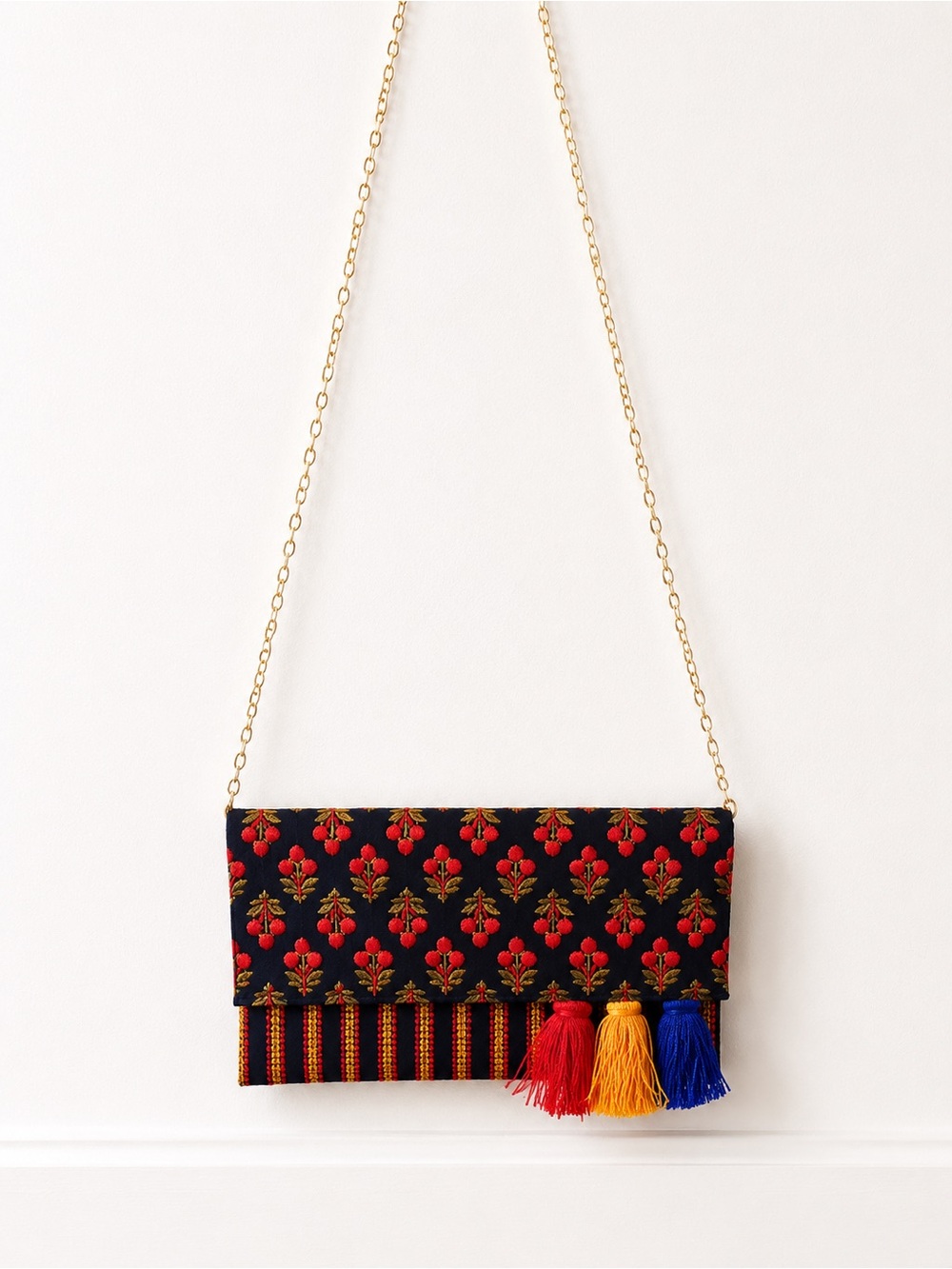 Colorful Patterned Clutch Bag